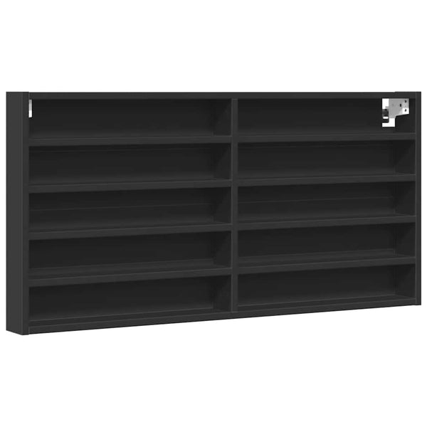 Schwarzer Vitrinenschrank Kato 100x8,5x50cm (Holz)