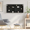 Schwarzer Vitrinenschrank Kato 100x8,5x50cm (Holz)