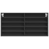 Schwarzer Vitrinenschrank Kato 100x8,5x50cm (Holz)