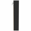 Schwarzer Vitrinenschrank Kato 100x8,5x50cm (Holz)