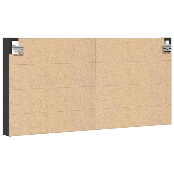 Schwarzer Vitrinenschrank Kato 100x8,5x50cm (Holz)