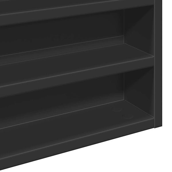 Schwarzer Vitrinenschrank Kato 100x8,5x50cm (Holz)