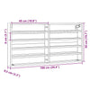 Schwarzer Vitrinenschrank Kato 100x8,5x50cm (Holz)