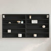 Schwarzer Vitrinenschrank Kato 100x8,5x50cm (Holz)