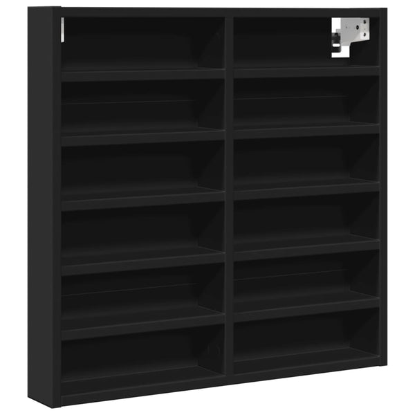 Schwarzer Vitrinenschrank Kato 60x8,5x58cm (Holz)
