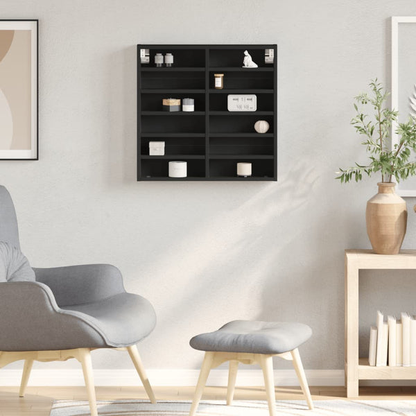Schwarzer Vitrinenschrank Kato 60x8,5x58cm (Holz)