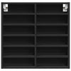 Schwarzer Vitrinenschrank Kato 60x8,5x58cm (Holz)