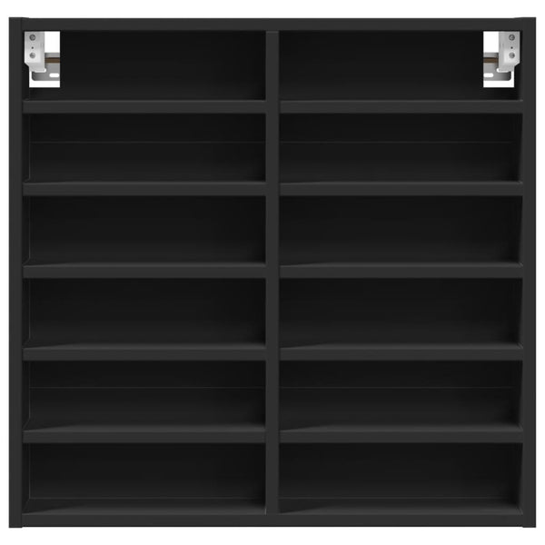 Schwarzer Vitrinenschrank Kato 60x8,5x58cm (Holz)