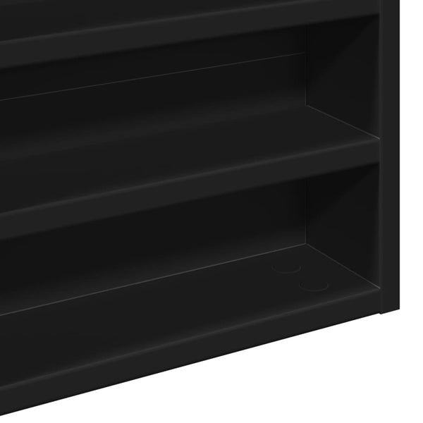 Schwarzer Vitrinenschrank Kato 60x8,5x58cm (Holz)