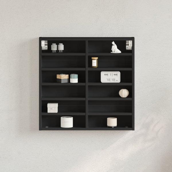 Schwarzer Vitrinenschrank Kato 60x8,5x58cm (Holz)