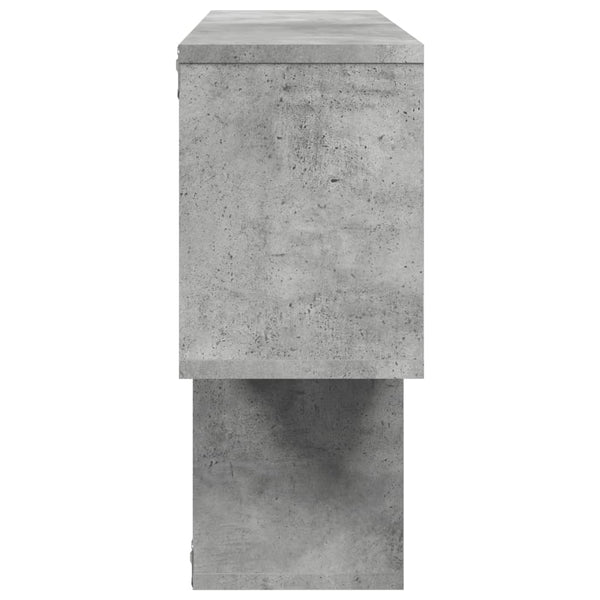 Betoninharmaa seinähylly Jalyn 100x20x53cm (lastulevy)