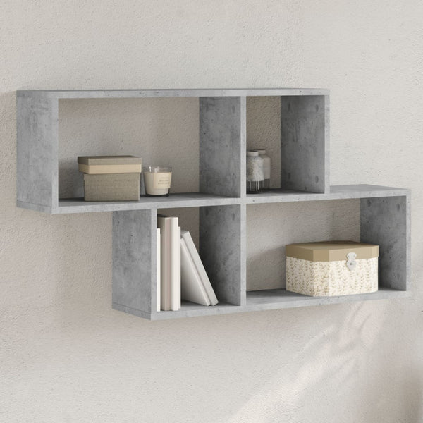 Betoninharmaa seinähylly Jalyn 100x20x53cm (lastulevy)