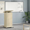 Ghica Rednerpult aus Holz, Rollen/Box 55x55x107cm