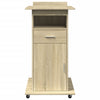 Ghica Rednerpult aus Holz, Rollen/Box 55x55x107cm
