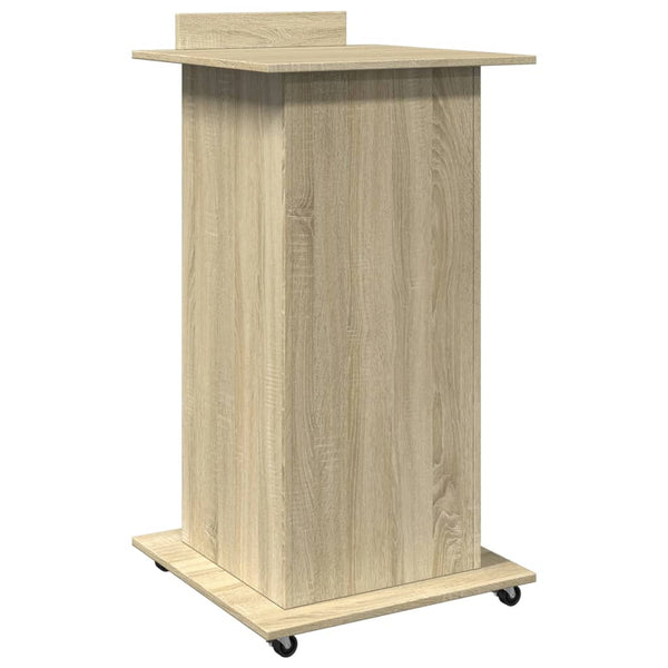 Ghica Rednerpult aus Holz, Rollen/Box 55x55x107cm
