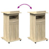 Ghica Rednerpult aus Holz, Rollen/Box 55x55x107cm