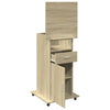 Ghica Rednerpult aus Holz, Rollen/Box 55x55x107cm