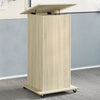 Ghica Rednerpult aus Holz, Rollen/Box 55x55x107cm