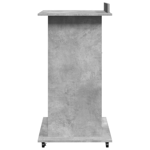 Ghican Rednerpult grau, Rollen/Box, Maße 55x55x107cm (Holz)
