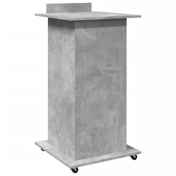 Ghican Rednerpult grau, Rollen/Box, Maße 55x55x107cm (Holz)