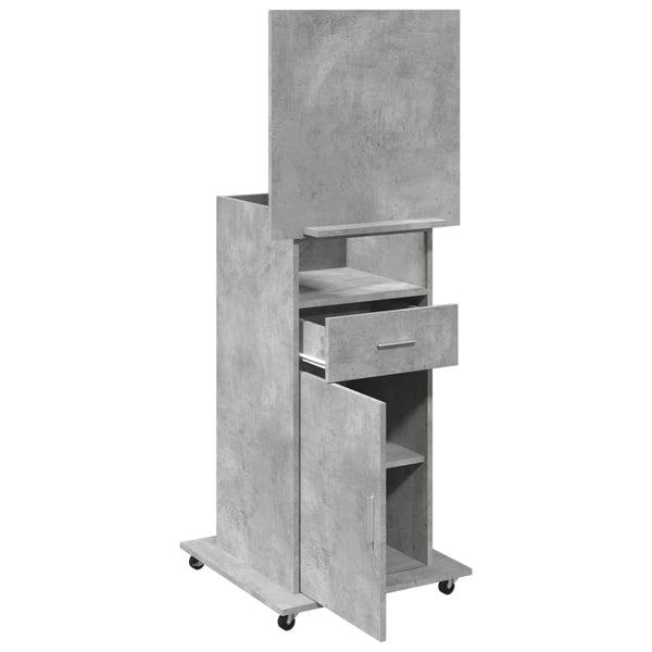 Ghican Rednerpult grau, Rollen/Box, Maße 55x55x107cm (Holz)