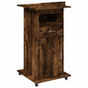 Rednerpult Ghican 55x55x107cm Rollen/Schublade (Holz)