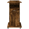 Rednerpult Ghican 55x55x107cm Rollen/Schublade (Holz)
