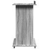 Rednerpult Ghican, grau, Rollen/Box, Größe 55x55x107cm (Holz)