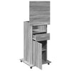 Rednerpult Ghican, grau, Rollen/Box, Größe 55x55x107cm (Holz)