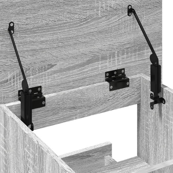 Rednerpult Ghican, grau, Rollen/Box, Größe 55x55x107cm (Holz)