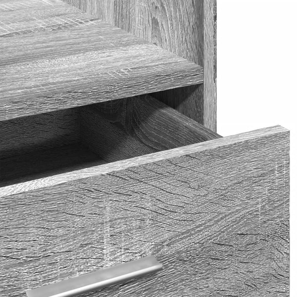 Rednerpult Ghican, grau, Rollen/Box, Größe 55x55x107cm (Holz)