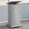 Rednerpult Ghican, grau, Rollen/Box, Größe 55x55x107cm (Holz)