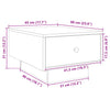 Weißer Couchtisch Eleganta 60x45x31cm (Holz)