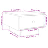 Schwarzer Couchtisch Eleganta 60x45x31cm (Holz)