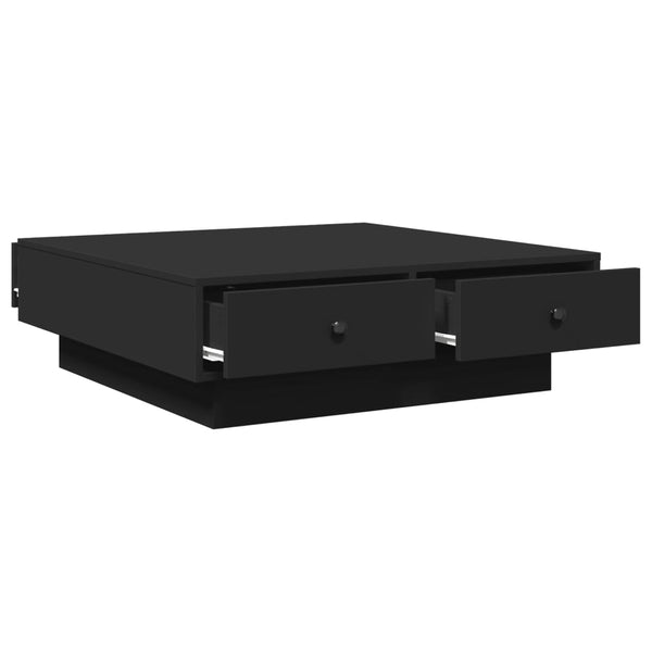 Schwarzer Couchtisch Eleganta 90x90x28cm (Spanplatte)