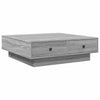 Grauer Couchtisch Eleganta 90x90x28cm (Holz)