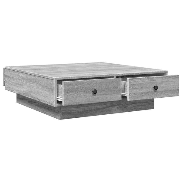 Grauer Couchtisch Eleganta 90x90x28cm (Holz)