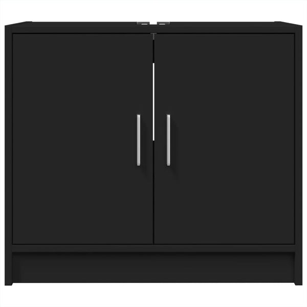 Schwarzer Waschtischunterschrank Deniu 63x29x55cm (Holz)