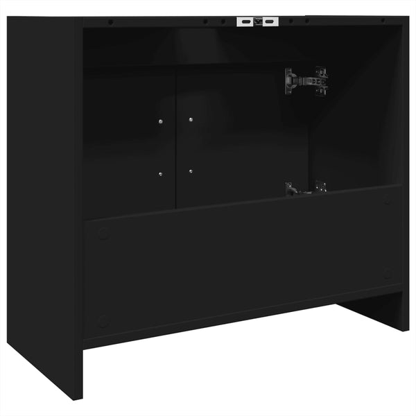 Schwarzer Waschtischunterschrank Deniu 63x29x55cm (Holz)
