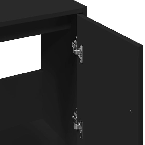 Schwarzer Waschtischunterschrank Deniu 63x29x55cm (Holz)