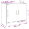 Schwarzer Waschtischunterschrank Deniu 63x29x55cm (Holz)