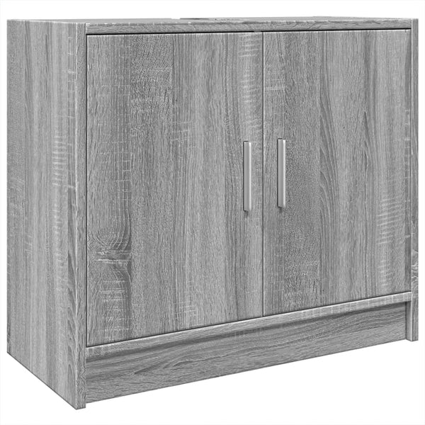 Grauer Waschbeckenunterschrank Deniu 63x29x55cm (Holz)
