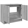 Grauer Waschbeckenunterschrank Deniu 63x29x55cm (Holz)