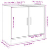 Grauer Waschbeckenunterschrank Deniu 63x29x55cm (Holz)