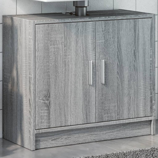 Grauer Waschbeckenunterschrank Deniu 63x29x55cm (Holz)