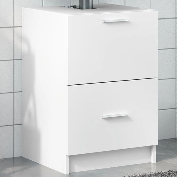 Weißer Waschbeckenunterschrank Francis 40x37x59cm (Holz)