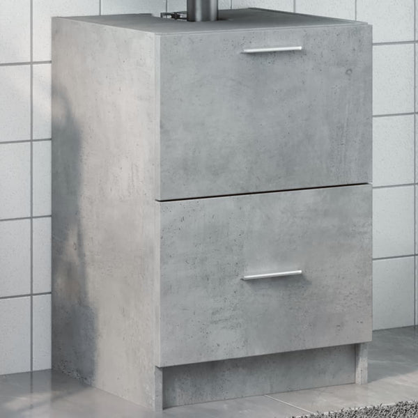 Waschtischunterschrank Francis 40x37x59cm betongrau (Holz)