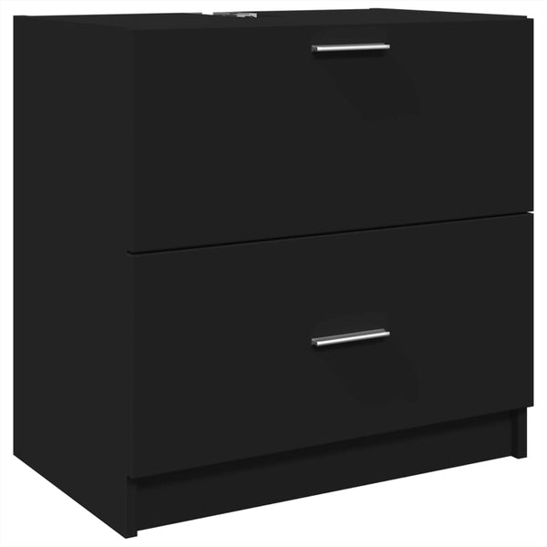 Schwarzer Waschbeckenunterschrank Francis 59x37x59cm (Holz)