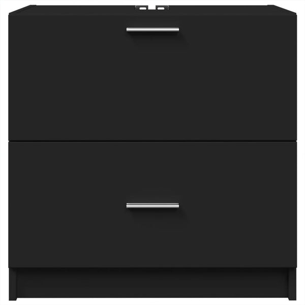 Schwarzer Waschbeckenunterschrank Francis 59x37x59cm (Holz)