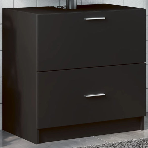Schwarzer Waschbeckenunterschrank Francis 59x37x59cm (Holz)